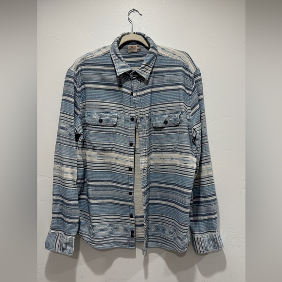 Faherty Over Shirt - Mens XL - Blue/White - Picture 1 of 4